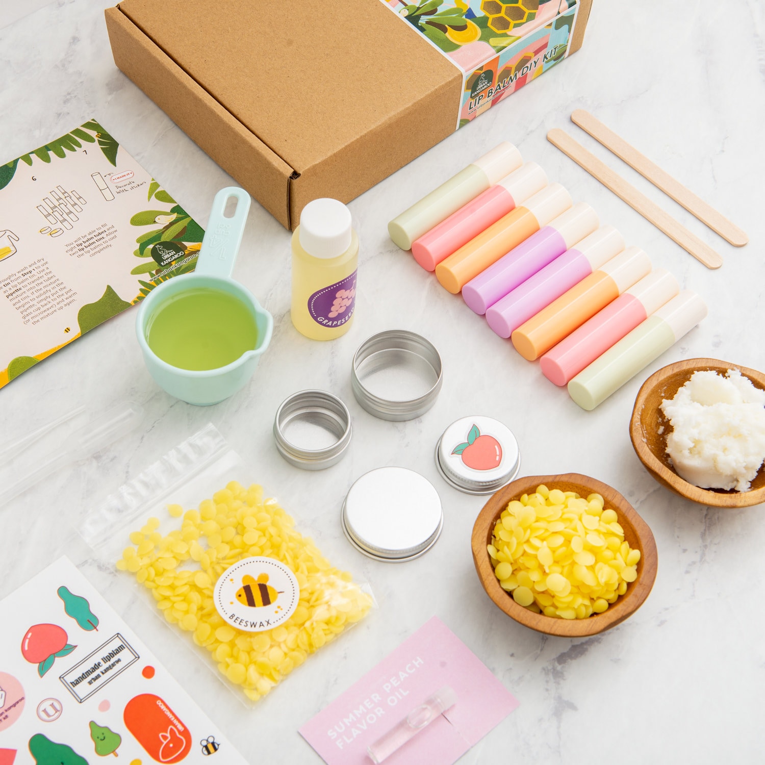 Urban Kangaroo Lip Balm Making Kit - Make 10 All Natural Moisturizing…