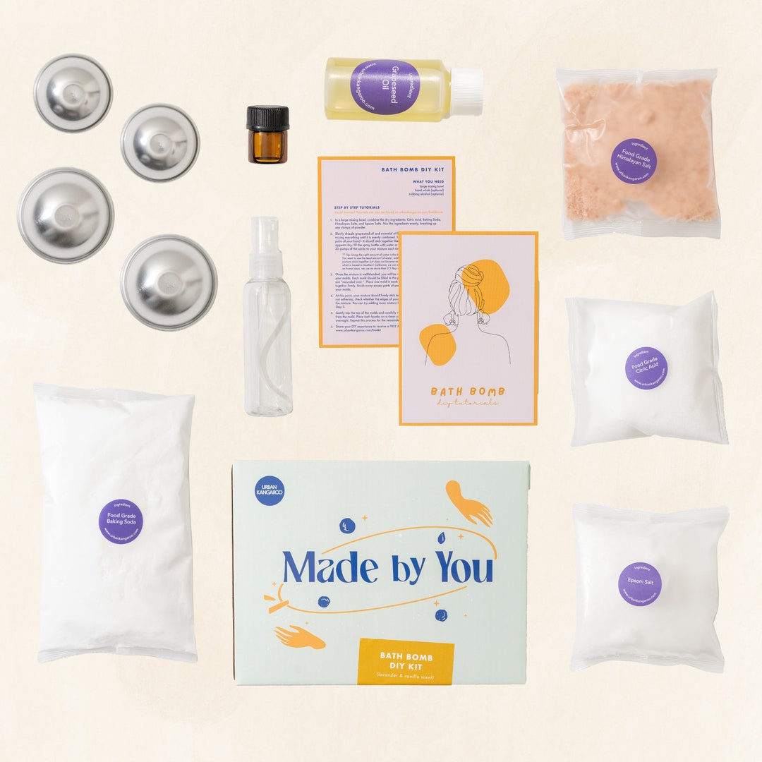 All Natural Bath Bomb DIY Kit Make 12 Himalayan Salt Bath Bombs With ...