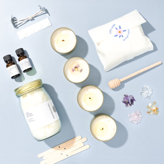 Crystal Soy Candle DIY Kit Make 4 Soy Candles With 