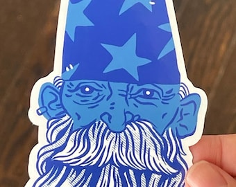 Giant Blue Wizard Sticker