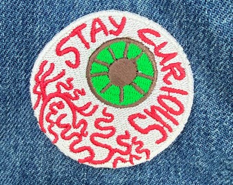 Circle Eye "Stay Curious" Iron-on Patch