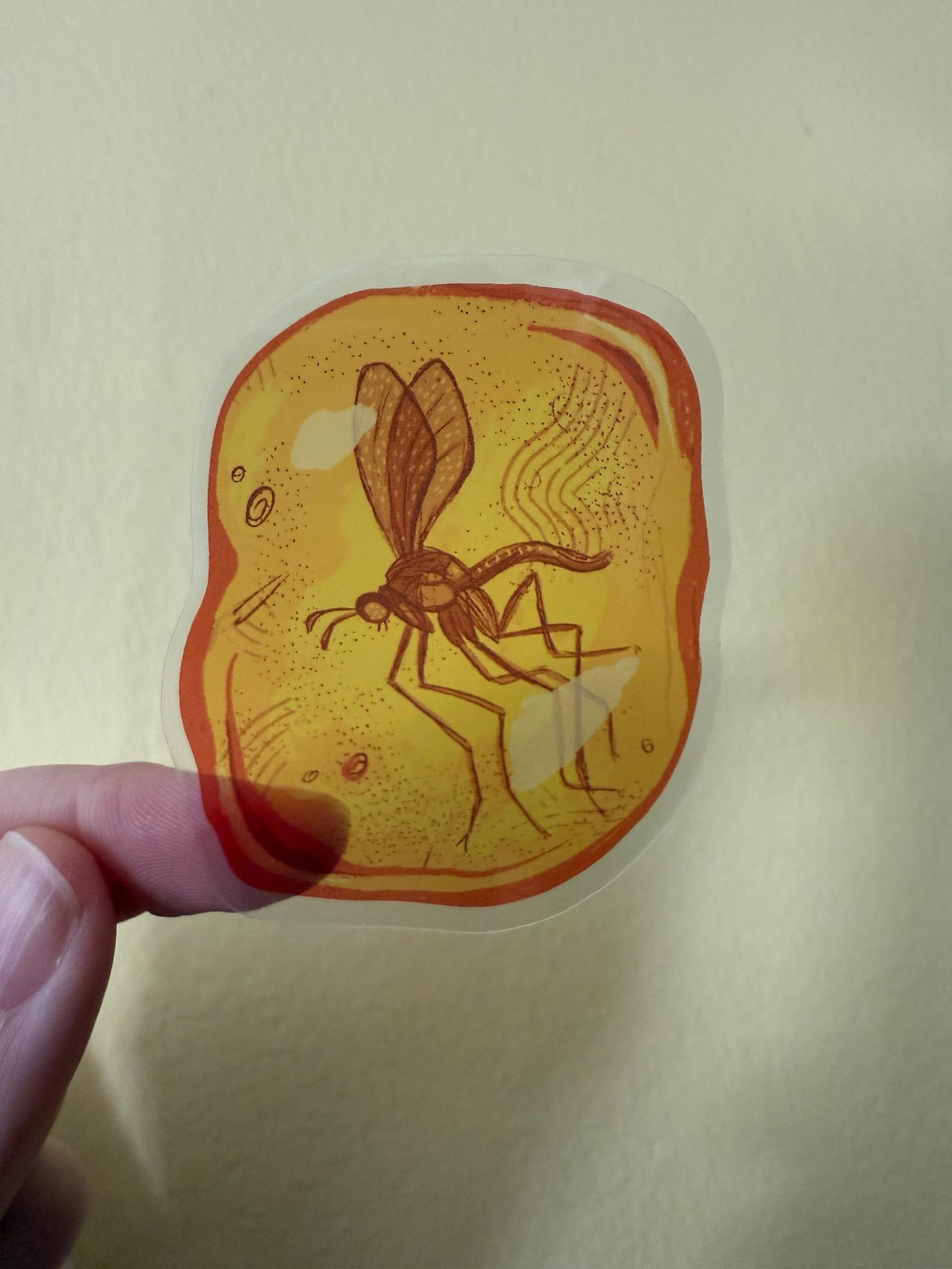 Insects in Amber Sticker Set – Transparent Fossil-inspired Stickers - Etsy