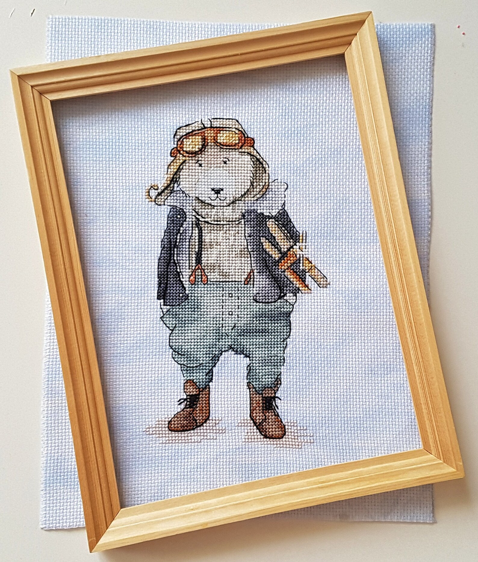 Aviator Bear 01 Applique Design Embroidery Aviator Bear 01 Applique Design Embroidery