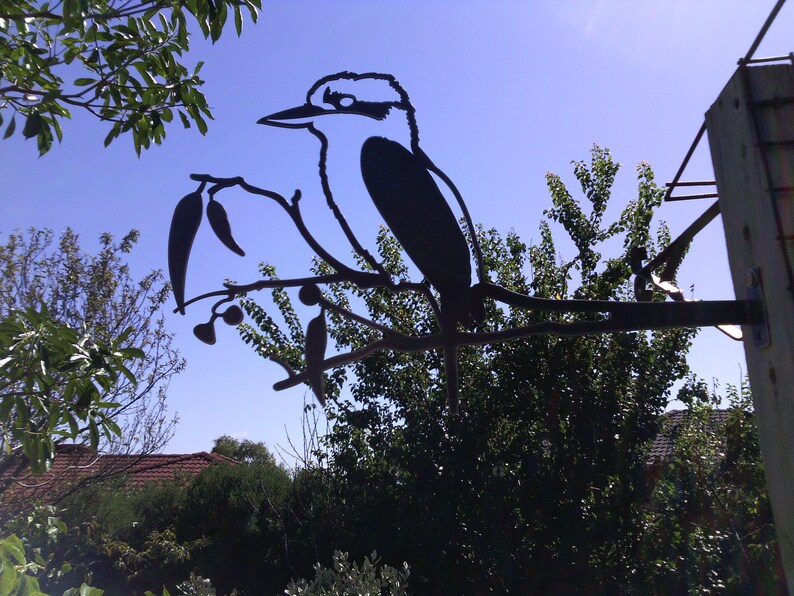 Kookaburra Metal Garden Art Ornament Sculpture Corten Bird Etsy Australia