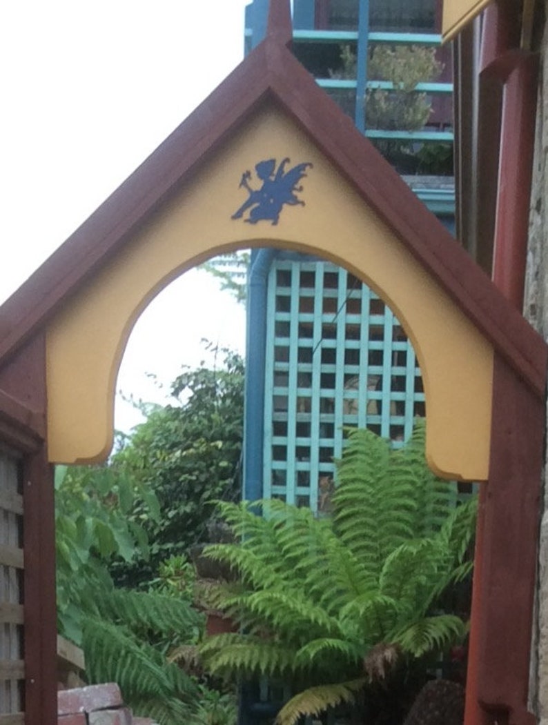 Corten steel fairy stake fairy garden decor indoor Etsy