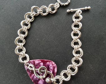 Guitar pick bracelet