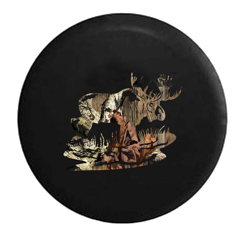 Moose Elk Big Game Hunting Jeep Camper Spare Tire Cover Etsy