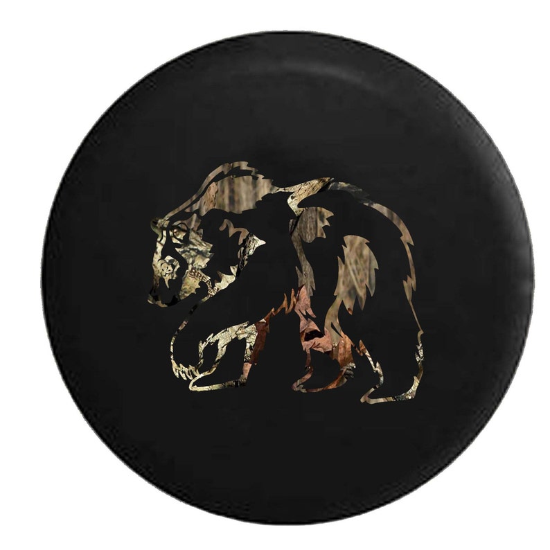 Grizzly Hunting Black Bear Jeep Camper Spare Tire Cover Etsy