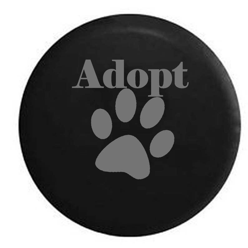Spare Tire Cover Adopt Dog Lover Paw Print Rescue Jeep Rv Etsy