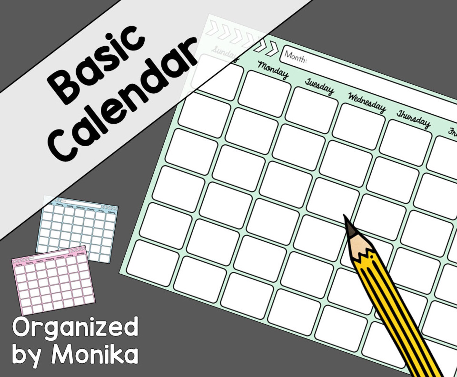 Calendar Printable - Etsy