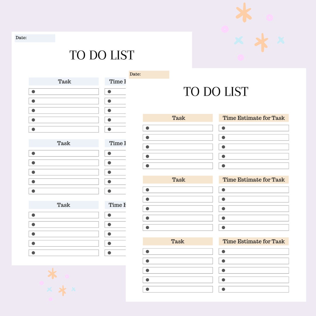 Digital Do List to Do List Printable to Do List Etsy
