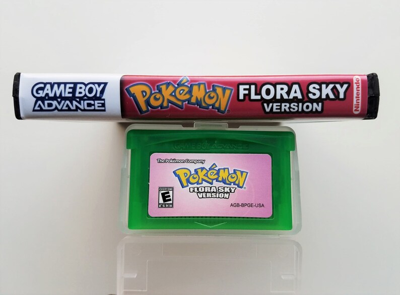 Pokemon Flora Sky Custom Case GBA Gameboy Advance Fan Made Hack