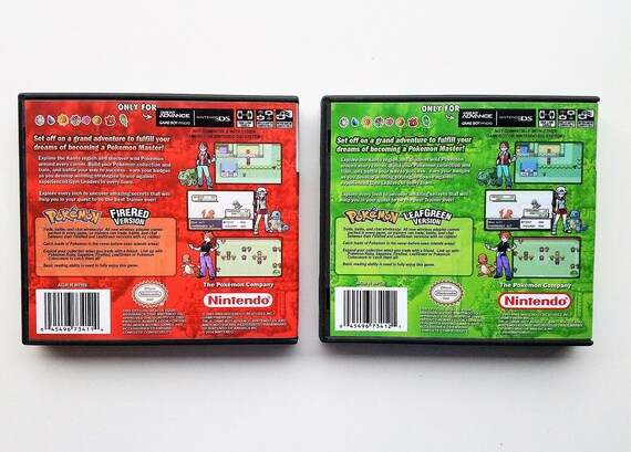 Pokemon Leaf Green Fire Red Version W Custom Repro Box Case Gameboy Gba Usa Seller Leafgreen Firered