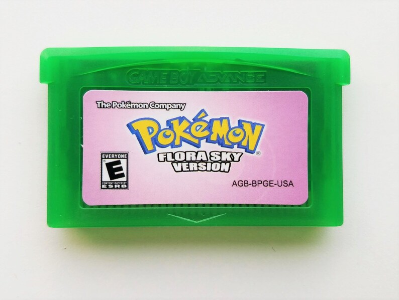 Pokemon Flora Sky Custom Case GBA Gameboy Advance Fan Made Hack