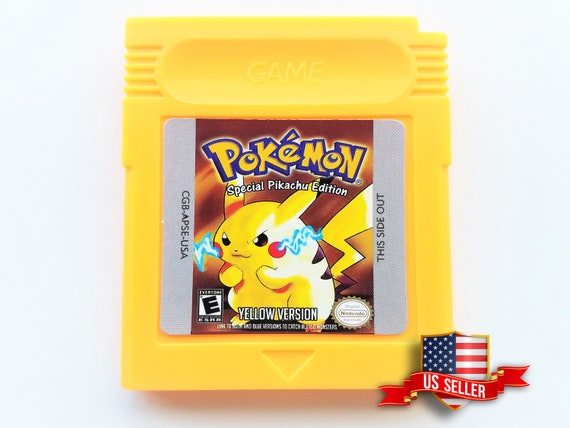Pokemon Yellow Pikachu Edition Nintendo Gameboy Color Retro Reproduction Cartridge Pikachu