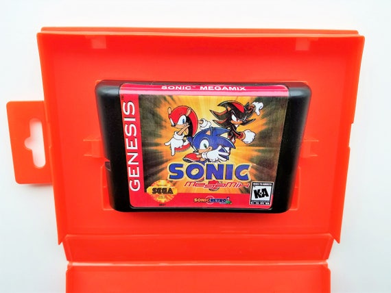 Sonic The Hedgehog Megamix Game And Box Sega Genesis Custom Hack Fan Made - 
