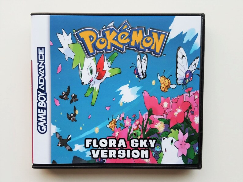 Pokemon Flora Sky Custom Case GBA Gameboy Advance Fan Made Hack
