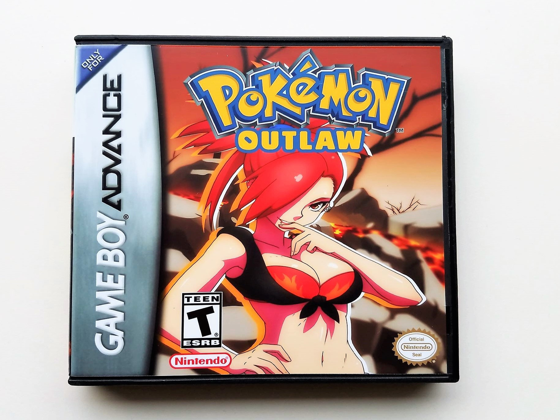 Pokemon Outlaw + Custom Case - Nintendo Game Boy Advance GBA (English Fan M...