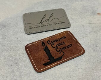 Laser engraved leather looking patch! Custom logo!