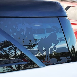 Bronco Sport rear quarter window decals One for each side Distressed w/horse