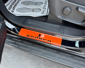 Set of BR0NC0 Vinyl Door Sill covering decals for 2021-2026.