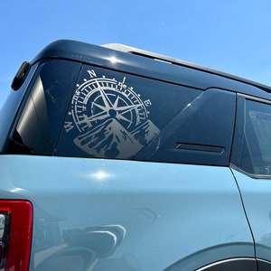 Bronco Sport rear quarter window decals One for each side image 3