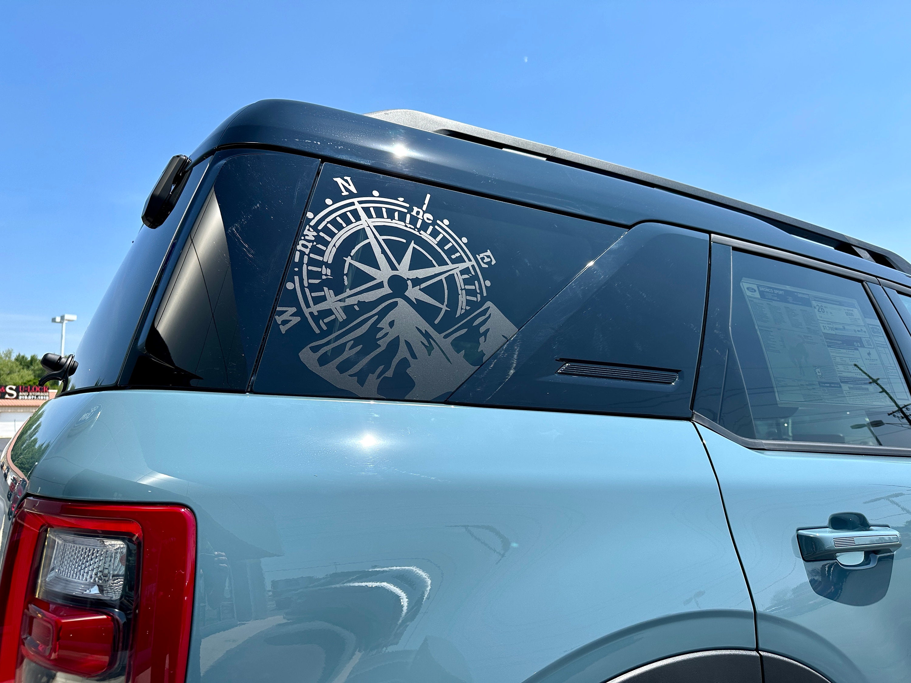 Bronco Sport Rear Quarter Window Decals One for Each Side image
