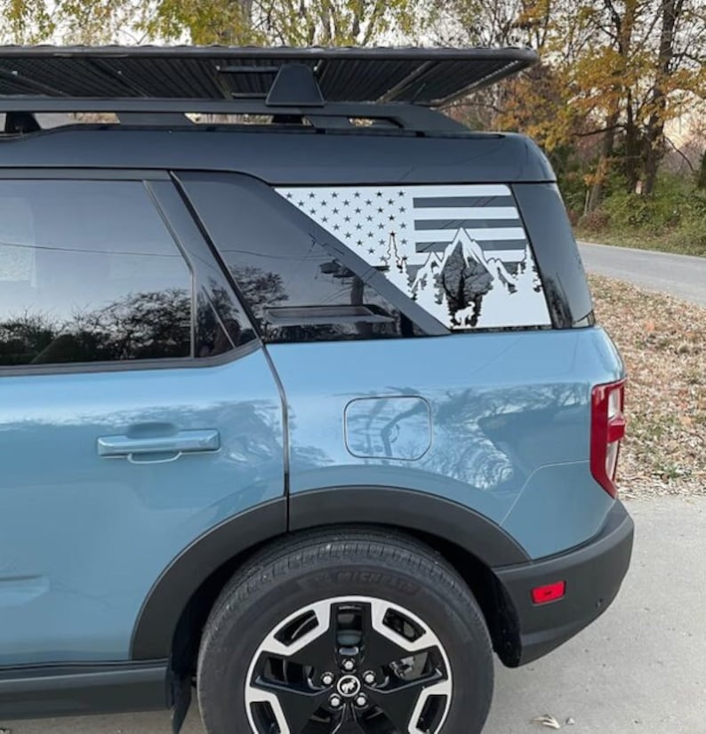 Bronco Sport rear quarter window decals One for each side image 1