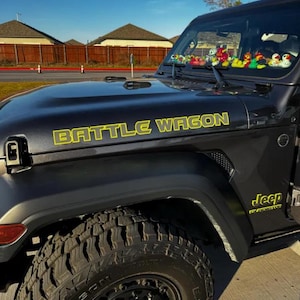 SET of 4x4, Off-Road Vehicle Custom Hood Name Decal.