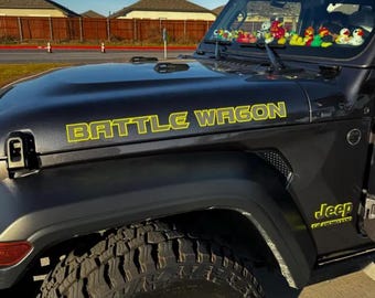 SET of 4x4, Off-Road Vehicle Custom Hood Name Decal.
