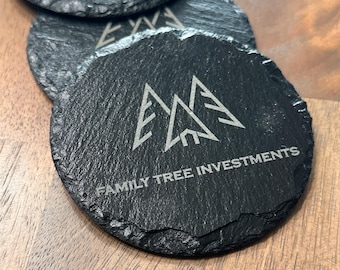 Slate coasters engraved how you want them! Add your logo, text, image!