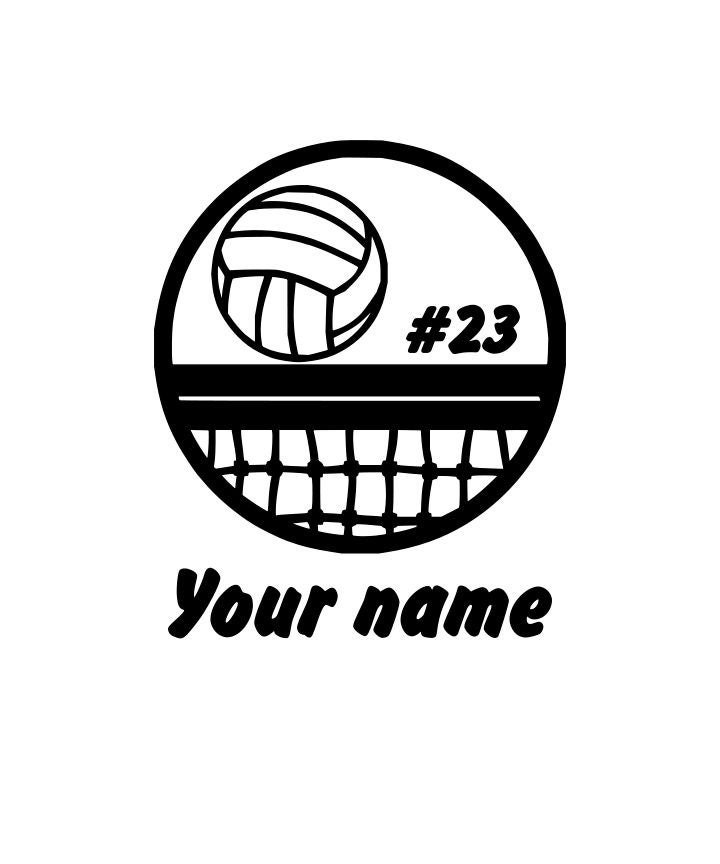 Volleyball player car decal Support your kid | Etsy