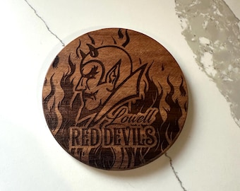 Wood coasters engraved how you want them! Add your logo, text, image!