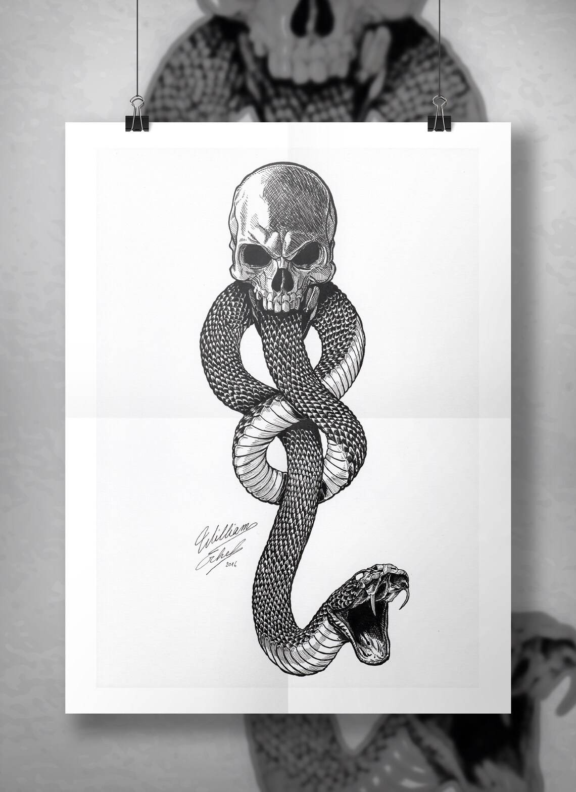 Print Illustration Marque des ténèbres Harry Potter Etsy