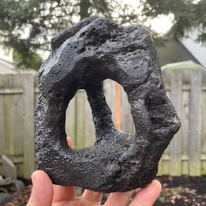 Handcrafted 3-Hole Lava Rock Aquarium Cave Sculpture by Alex Nisanian