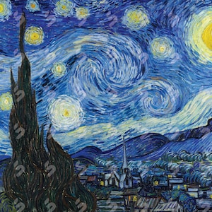 Van Gogh Starry Night Print: High-Resolution Digital Download (20000x15951 px)