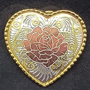 Vintage Rose Western Fashion Buckle #8126-S Perfectly Gifted, Custom Beltbuckle, Custom-Gift-for-Friend