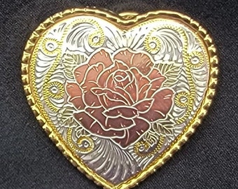 Vintage Rose Western Fashion Buckle #8126-S Perfectly Gifted, Custom Beltbuckle, Custom-Gift-for-Friend