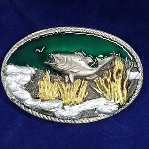 ON SALE! ..Vintage Sports Angler Fishing 3-D Belt Buckle #6104 Perfectly Gifted, Custom Beltbuckle,