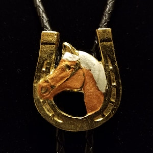 Vintage Lucky Horse Bolo #750-DPerfectly Gifted, Custom Beltbuckle, Custom-Gift-for-Friend