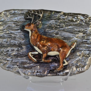 ON SALE! ..Vintage Woodland Deer Belt Buckle #6126Perfectly Gifted, Custom Beltbuckle, Custom-Gift-for-Friend