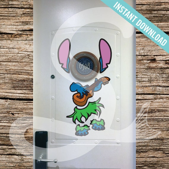 Disney Cruise Door Stitch Magnet Diy Printable Perfect Etsy
