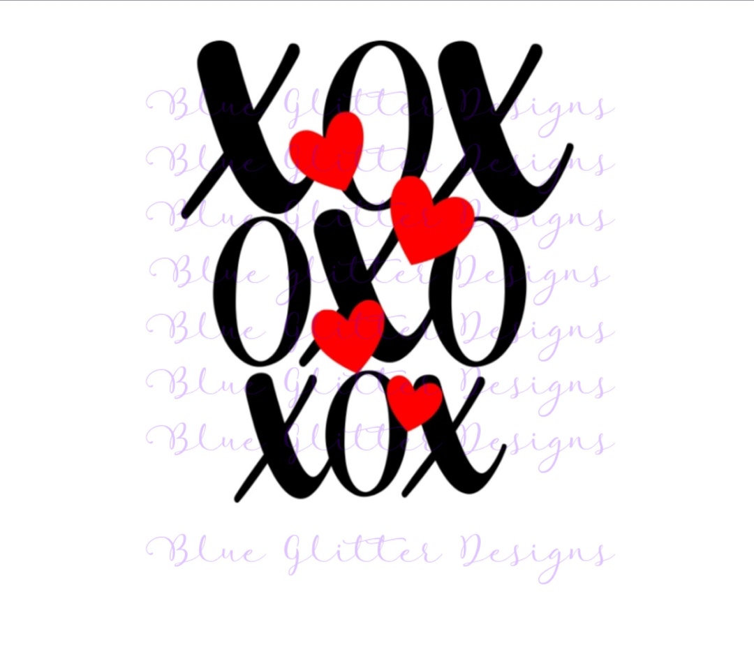 SVG Digital Download File,valentines XOXO Hearts, Cutting File - Etsy