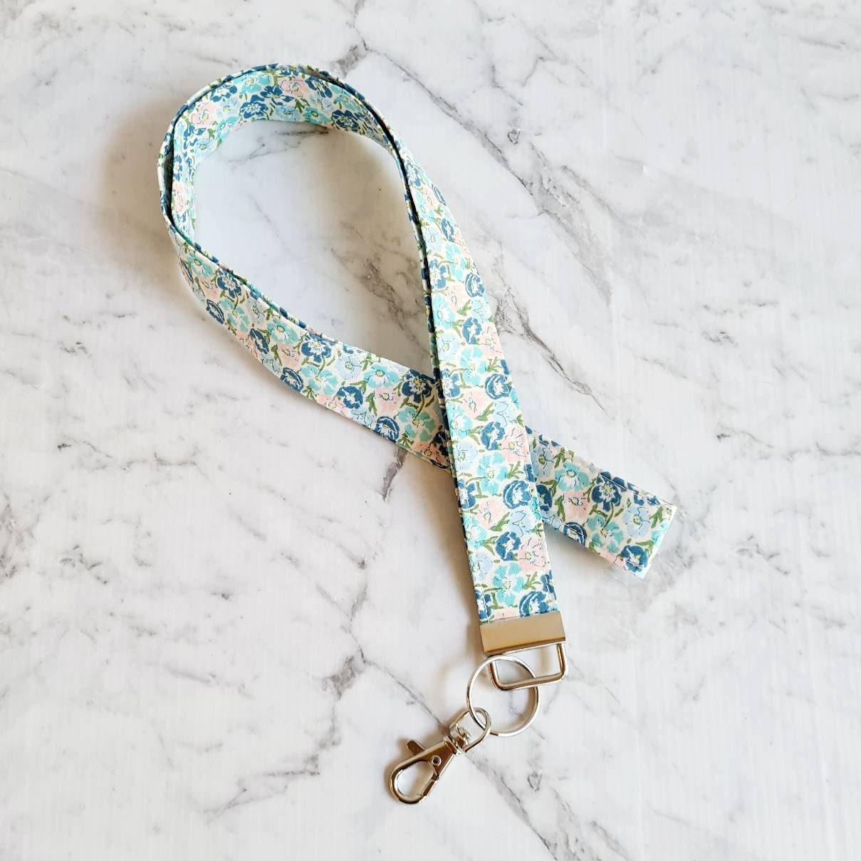 Floral Lanyard/Tiny Flower Lanyard/Lanyard Keychain/Work Etsy