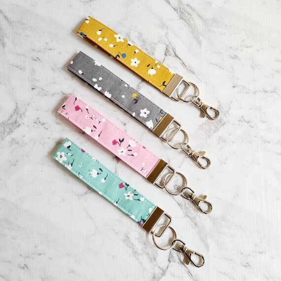 Floral Key Fob/floral Wristlet/lanyard/keychain for Etsy Australia
