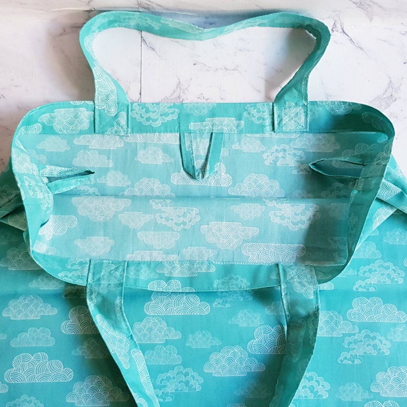 Organic Cotton Shopping BagEco Friendly Shopping BagShopping BagReusable Shopping BagCertified CottonEco Grocery BagTurquoise Bag