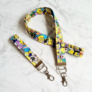 The Simpsons Duff Beer ID Badge Holder Key Lanyard White