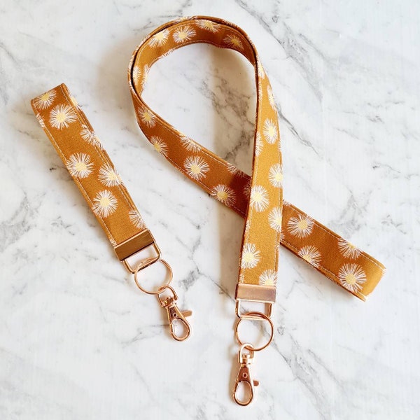 Jocelyn Proust Lanyard/Wattle Lanyard/Australian Lanyard/Australian Natives/Work Lanyard/Wattle Key Fob/Wattle Key Fob/Boho/1 Inch Wide