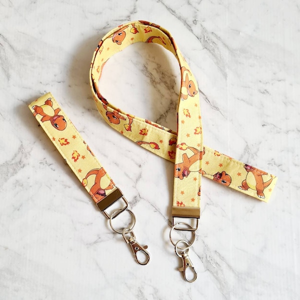 Charmander Lanyard/Pokémon Lanyard/Lanyard Keychain/Lanyard/Nintendo Switch/Work Lanyard/Charmander Keychain/Charmander Key Fob/1 Inch Wide