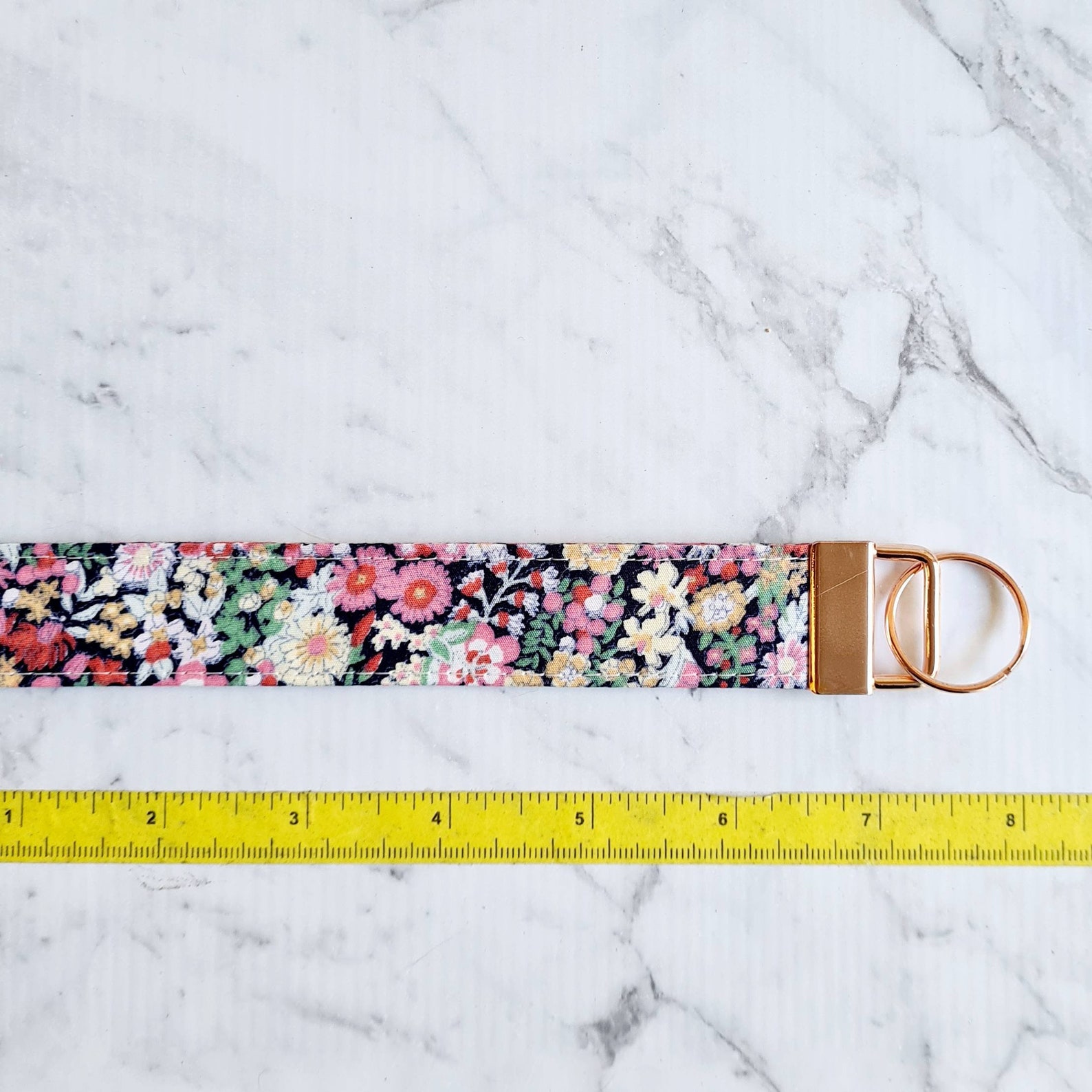 Floral Lanyard/black Lanyard/ Floral Keychain/work Lanyard/id Etsy
